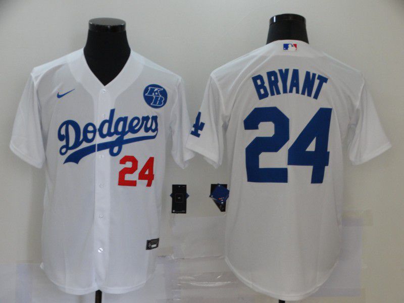 Men Los Angeles Dodgers #24 Bryant White Game 2020 MLB Nike Jerseys